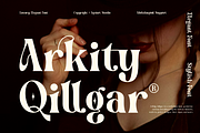 Arkity Qillgar Feminine Elegant Font, a Serif Font by Iqsiart Studio (Thumbnail 1 of 13)