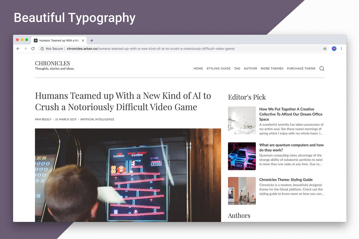 Chronicles – Ghost Theme, a Websites & App Template by Stylesheets.dev (Photo 3 of 4)