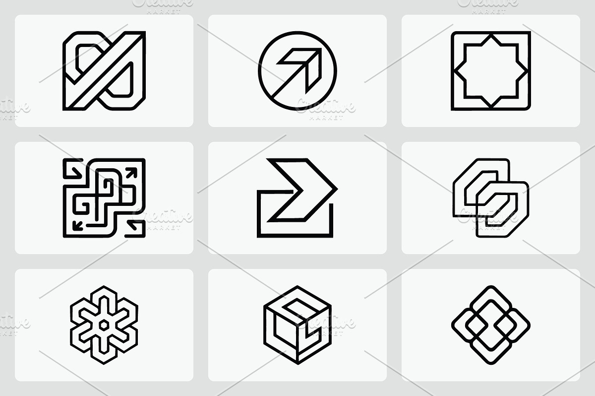 Geometric Abstract Logo Collection, a Branding & Logo Template by Vectorium Studio (Photo 2 of 2)