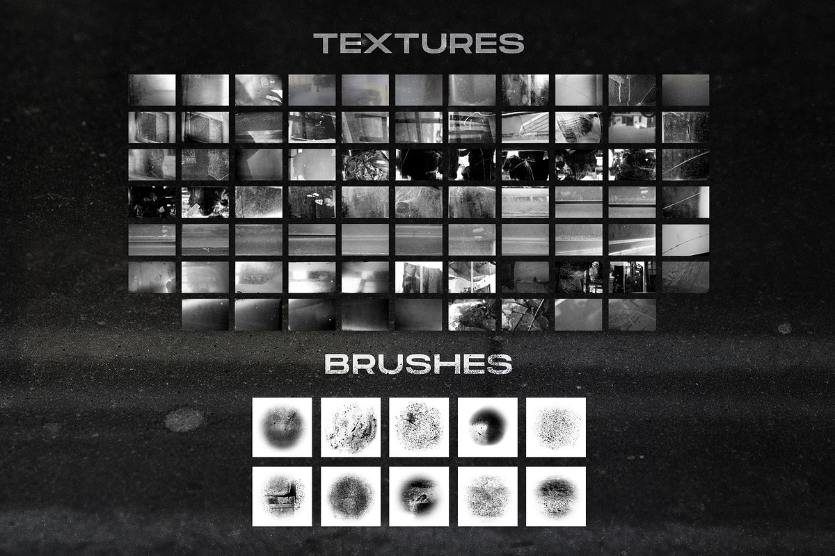 Broken Glass textures + brushes, a Texture Graphic by Visual Fear (Photo 6 of 11)