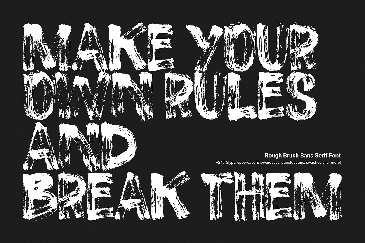 Rage | Rough Brush Sans Serif Font, a Sans Serif Font by Ardana Creative (Photo 10 of 15)
