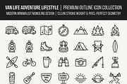37 Van Life Adventure Icons, an Outline Icon by adenpinkstore (Thumbnail 2 of 9)