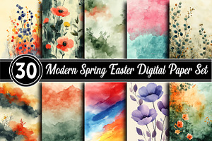 Modern Spring Easter Digital Paper, a Background Photo by RobertsArt