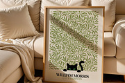 William Morris Cat Print, an Illustration by elfy creative (Thumbnail 4 of 4)