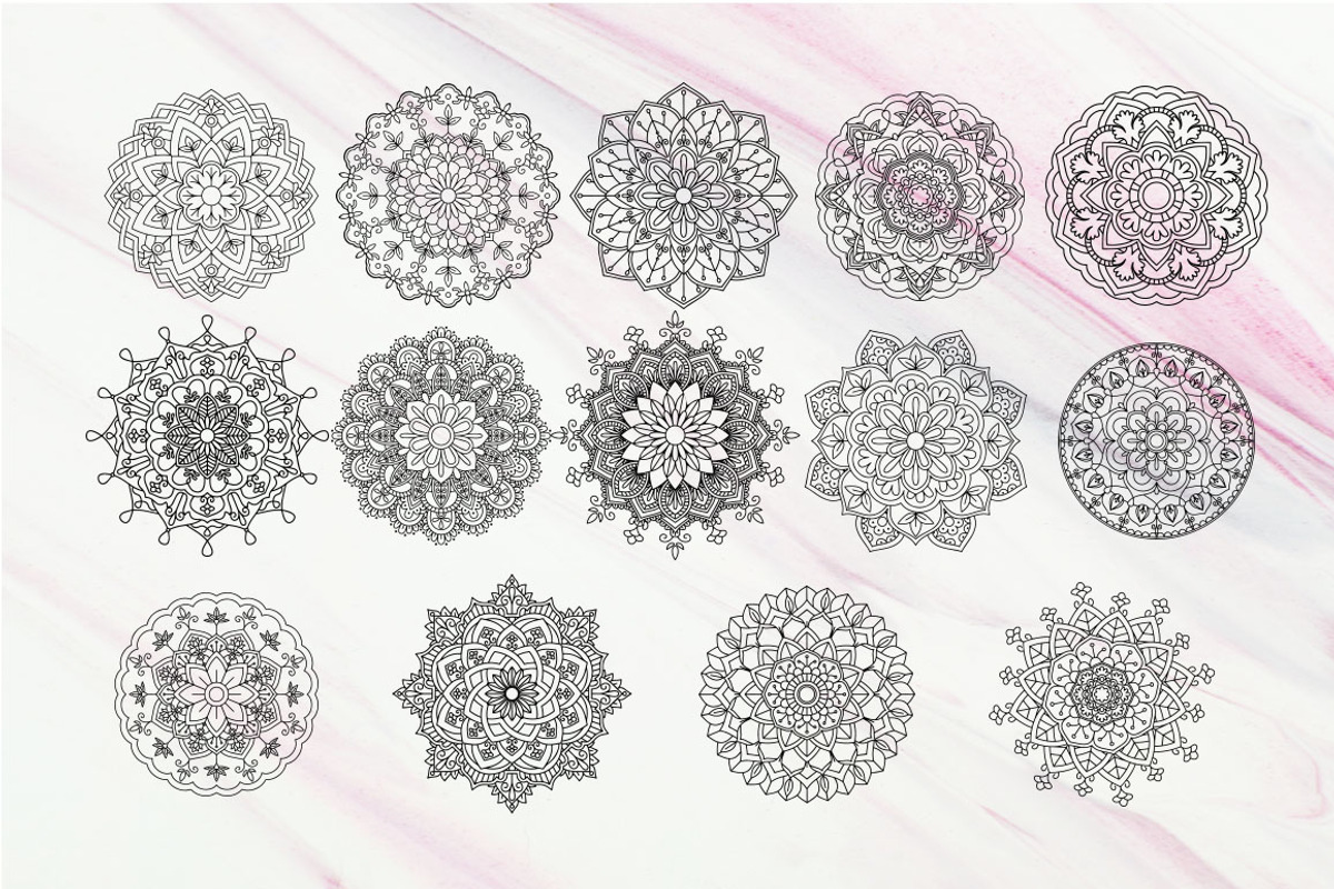 20 Mandala Vector Designs | SVG, an Illustration by Karen J (Photo 2 of 10)