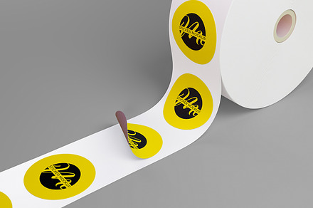 Round Sticker Roll Mockup, a Product Mockup by McLittle Stock