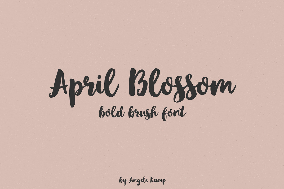 April Blossom bold brush font