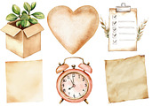 Boho Beige Watercolor Planner, an Illustration by Designworld (Thumbnail 3 of 6)