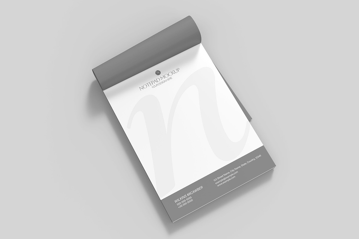 Realistic Notepad Mockup Template, a Product Mockup by graphypix (Photo 4 of 4)