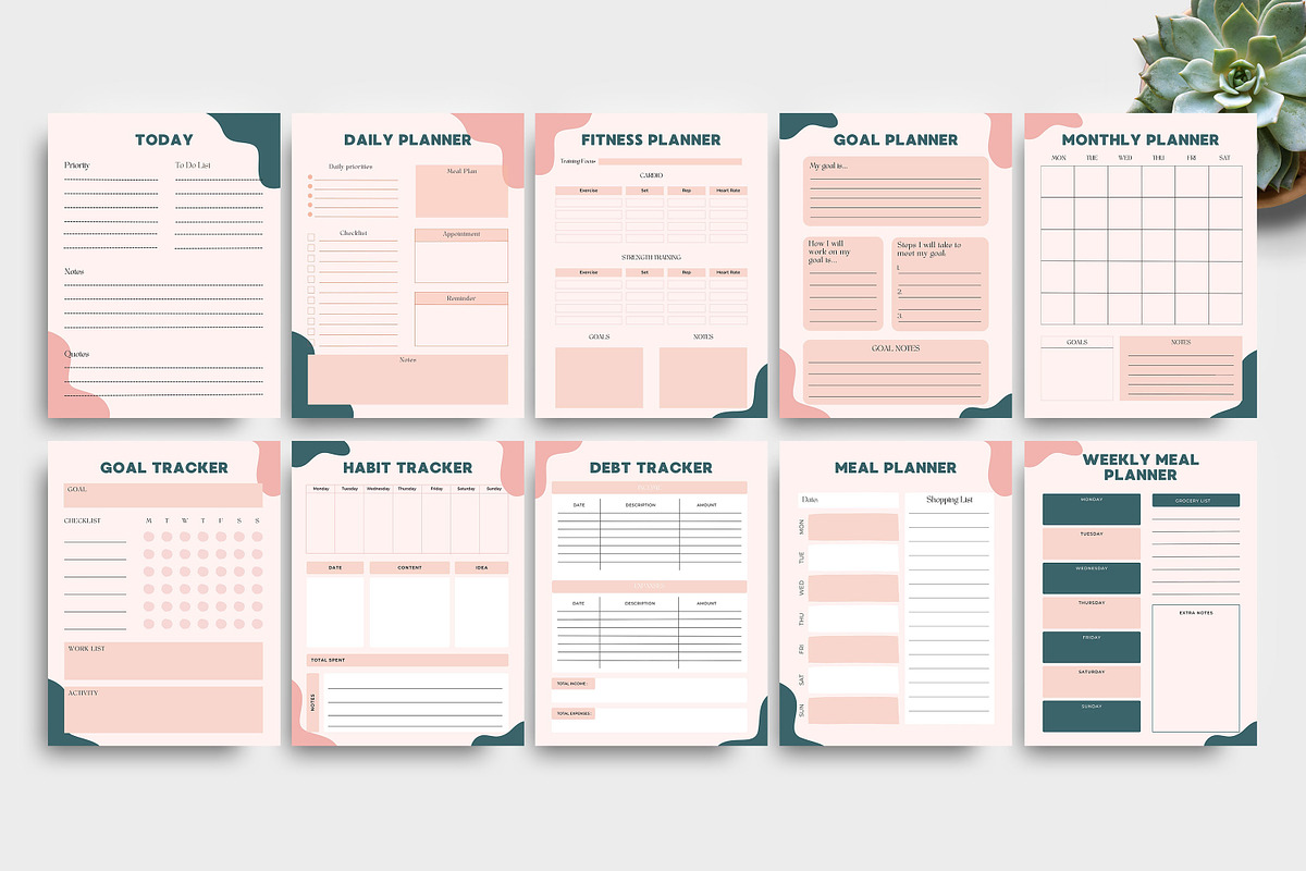 Editable Canva Planner Templates, a Stationery Template by Ultimate Template Shop (Photo 5 of 5)