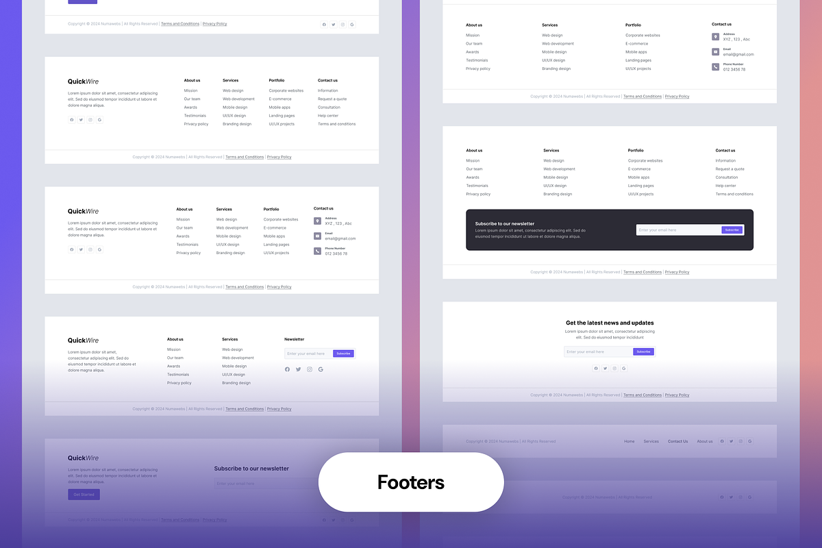Website Wireframe UI Kit in Figma, a Wireframe Template by nwdigitalstore (Photo 8 of 17)