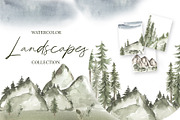 Watercolor Landscapes collection, a Texture Illustration by MayaNavits (Thumbnail 1 of 9)