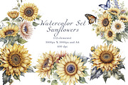 Print Set Sunflowers, an Object Graphic by ArtOfSoul (Thumbnail 1 of 7)
