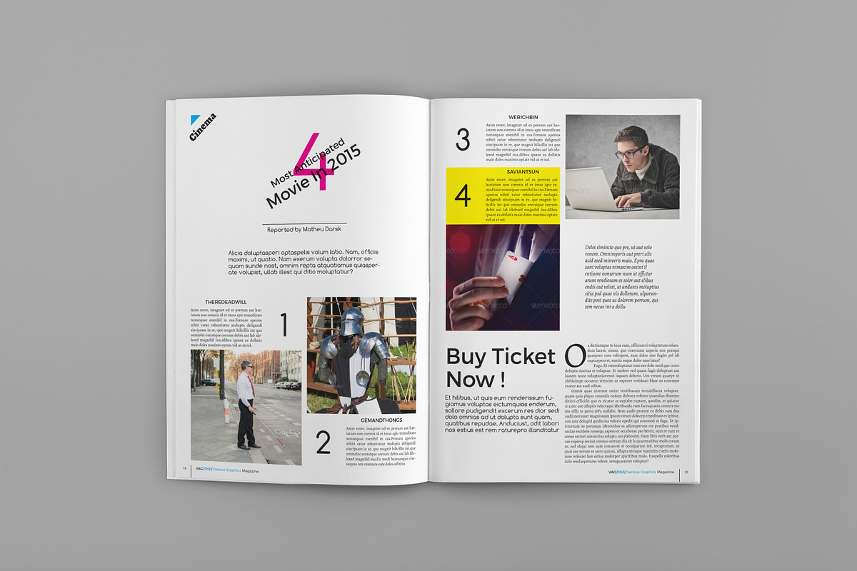 Various Graphics Magazine Template, a Magazine Template by GreenDesign (Photo 4 of 5)