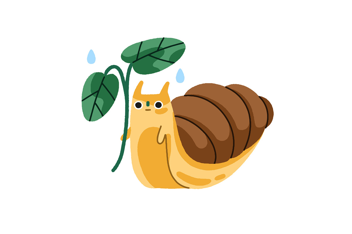 Cute snails set, seamless patterns, an Animal Illustration by Good Studio (Photo 5 of 18)