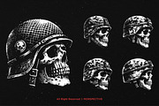 10 Bundle Dark Art Skull Army, an Illustration by Morspective (Thumbnail 5 of 7)