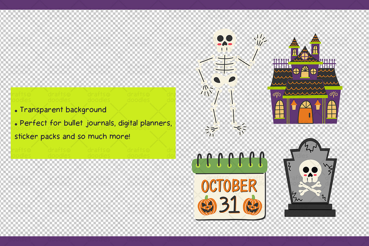 Halloween Night Graphic Set, a Pattern Graphic by Drafts n Doodles (Photo 3 of 6)