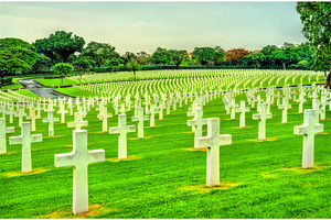Graves in Manila American Cemetery, an Architecture Photo by Leonid Andronov