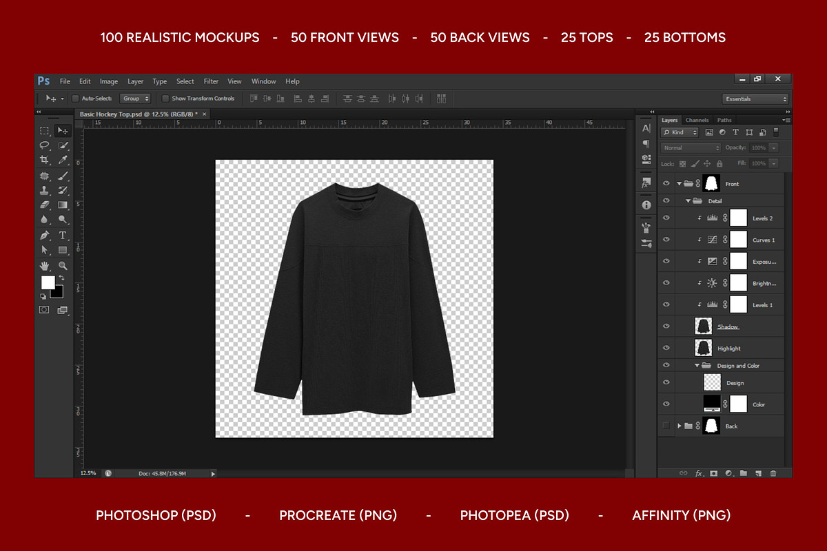 100 Realistic Clothing Mockup, a Merchandise Mockup by AtelierDuVow (Photo 2 of 16)