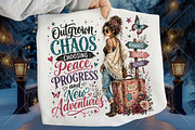 Outgrown Chaos Boho Travel Girl PNG, a Seasonal Illustration by Canvas Craft (Thumbnail 1 of 6)