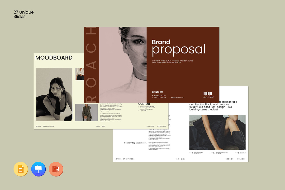 Brand Proposal Presentation Template, a Presentation Template by Slide_Genius1 (Photo 1 of 8)