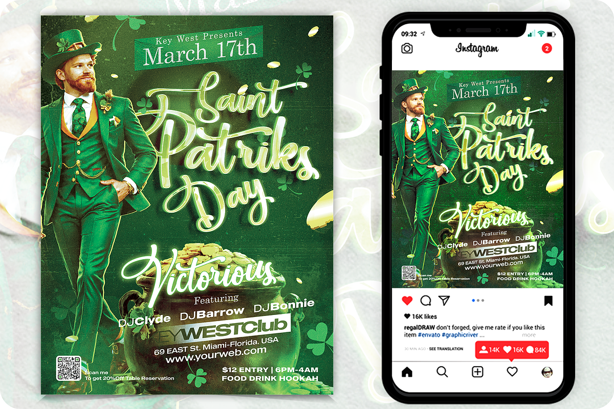 St. Patrick's Day Flyer, a Flyer Template by regalDRAW (Photo 2 of 4)