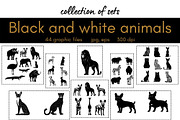 Black and white animals 44 eps/jpg, an Animal Illustration by InkyQueenArt (Thumbnail 1 of 4)