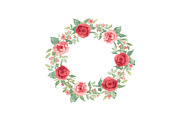 Romantic Rose Wreath Clipart Set, an Object Graphic by Designs_River (Thumbnail 8 of 13)