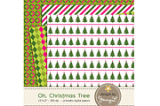 Christmas Trees Digital Papers, a Pattern Graphic by JennyL Designs (Thumbnail 2 of 5)