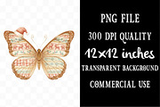 Coquette Christmas Butterfly Clipart, an Illustration by Designking (Thumbnail 4 of 5)