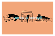Vinyl Cat Illustration Bundle, a Decorative Illustration by Little Gremlin (Thumbnail 7 of 7)