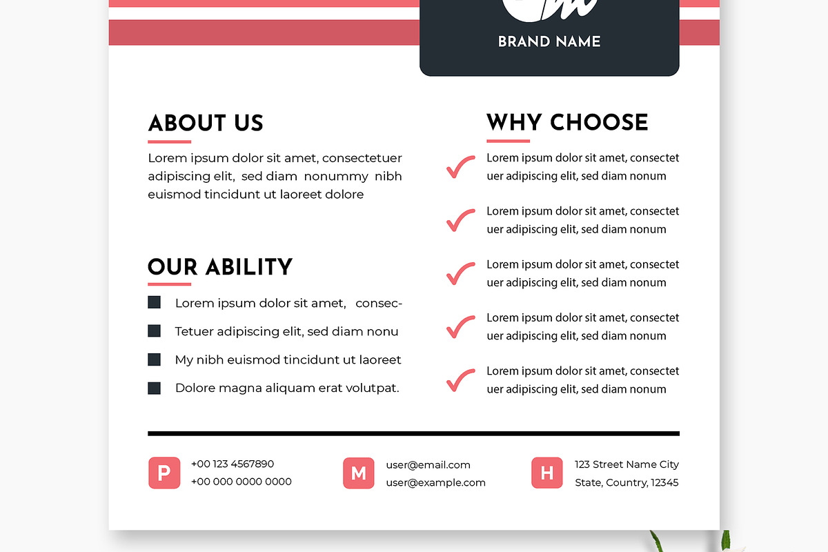 Two Page Business Flyer Template, a Flyer Template by MightyDesign (Photo 3 of 8)