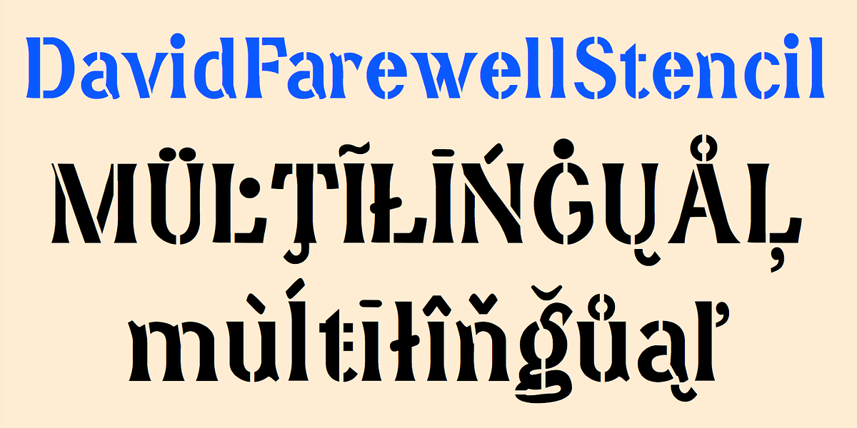 DavidFarewellStencil, a Sans Serif Font by Ingrimayne Type (Photo 5 of 5)