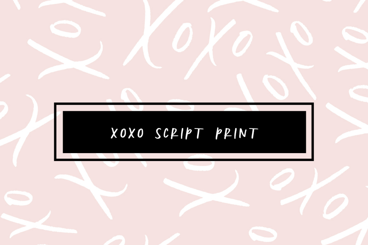 XOXO Script Print, a Pattern Graphic by Margot + Co
