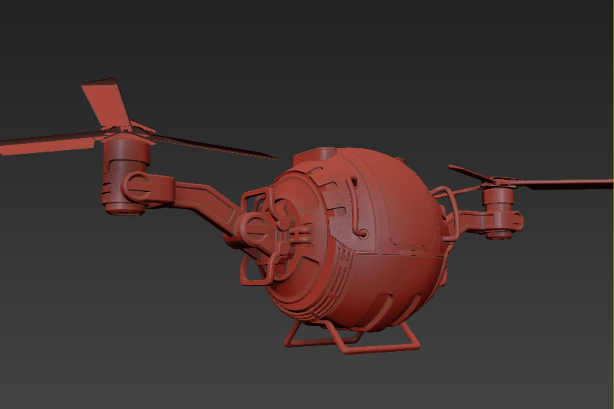 Futuristic Cargo Drone 3d model vray, a Cars & Vehicle 3D Model by konstantin.ermolaev (Photo 3 of 8)