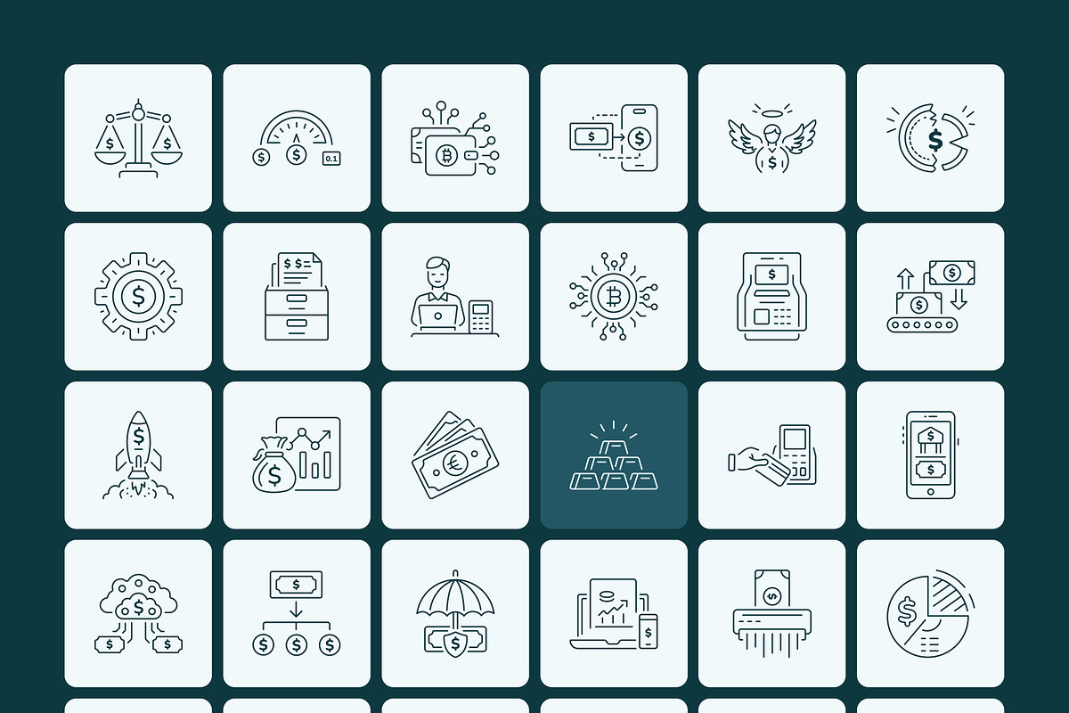 475 Financial and Economic Icons, an Outline Icon by Prosymbols (Photo 11 of 13)