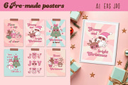 Pink Christmas Vector Collection, a Seasonal Illustration by NataKa (Thumbnail 4 of 11)