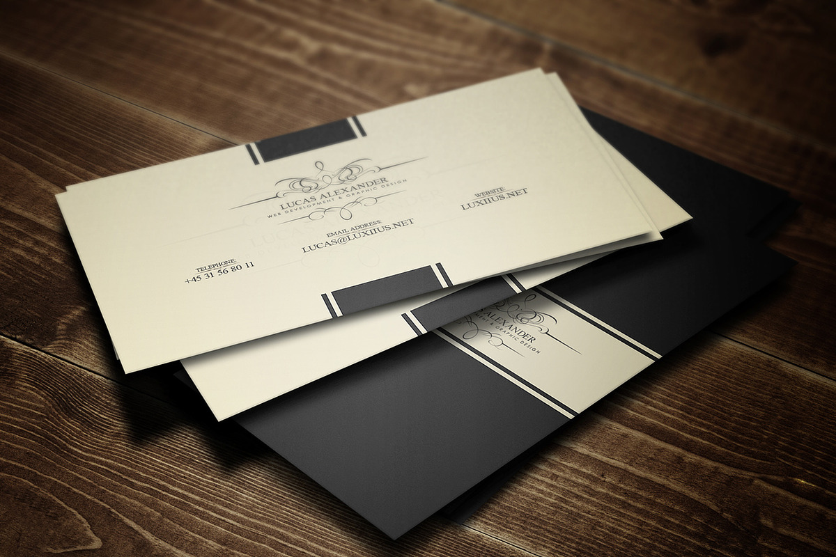 Hereford Vintage Business Card, a Business Card Template by Lucas Alexander (Photo 3 of 5)