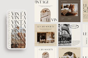 Cafe Society Social Media Templates