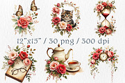 Romantic Roses Clipart Bundle., a Decorative Illustration by GalaDesign03 (Thumbnail 2 of 5)