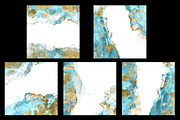Blue Ink & Gold Foil Textures, a Texture Graphic by Digital Curio (Thumbnail 2 of 4)