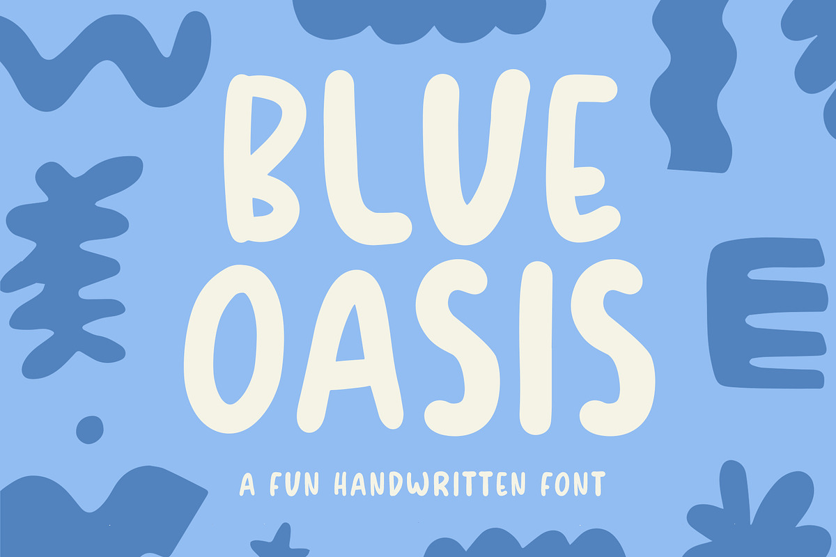 Blue Oasis - Handwritten Font, a Handwritten Font by ariodsgn (Photo 1 of 10)