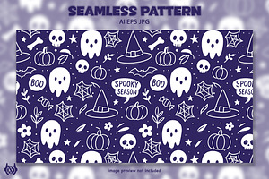 Simple Halloween -Pattern Background