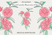 Camelia Flower Digital Illustration, an Object Illustration by Anis Illustration (Thumbnail 1 of 2)