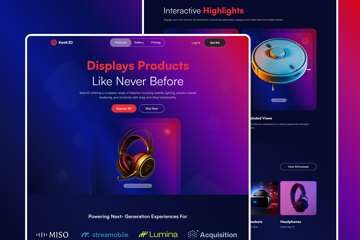 Electronics Product Showcase Website, an UI Kit Template by Sujun Baidyaa (Photo 2 of 8)