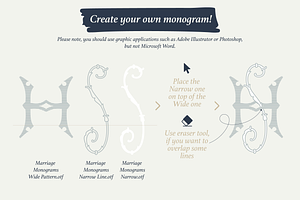 Marriage Monograms Fonts Set