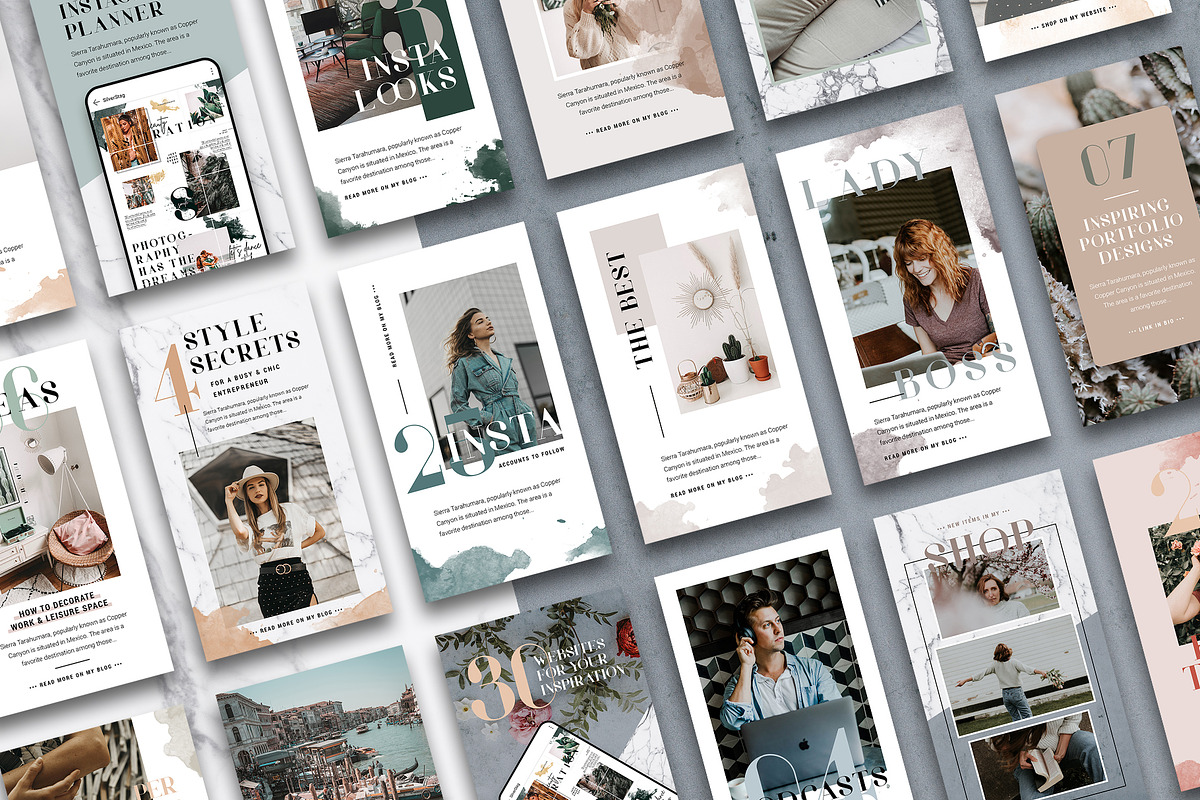 #Infopreneur Instagram Stories Pack, a Social Media Template by SilverStag Type Foundry (Photo 2 of 12)
