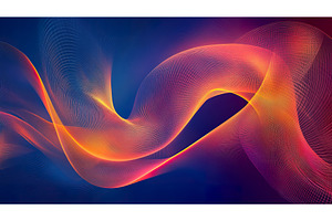 Abstract wave of vibrant light and, an Illustration by Lermont51
