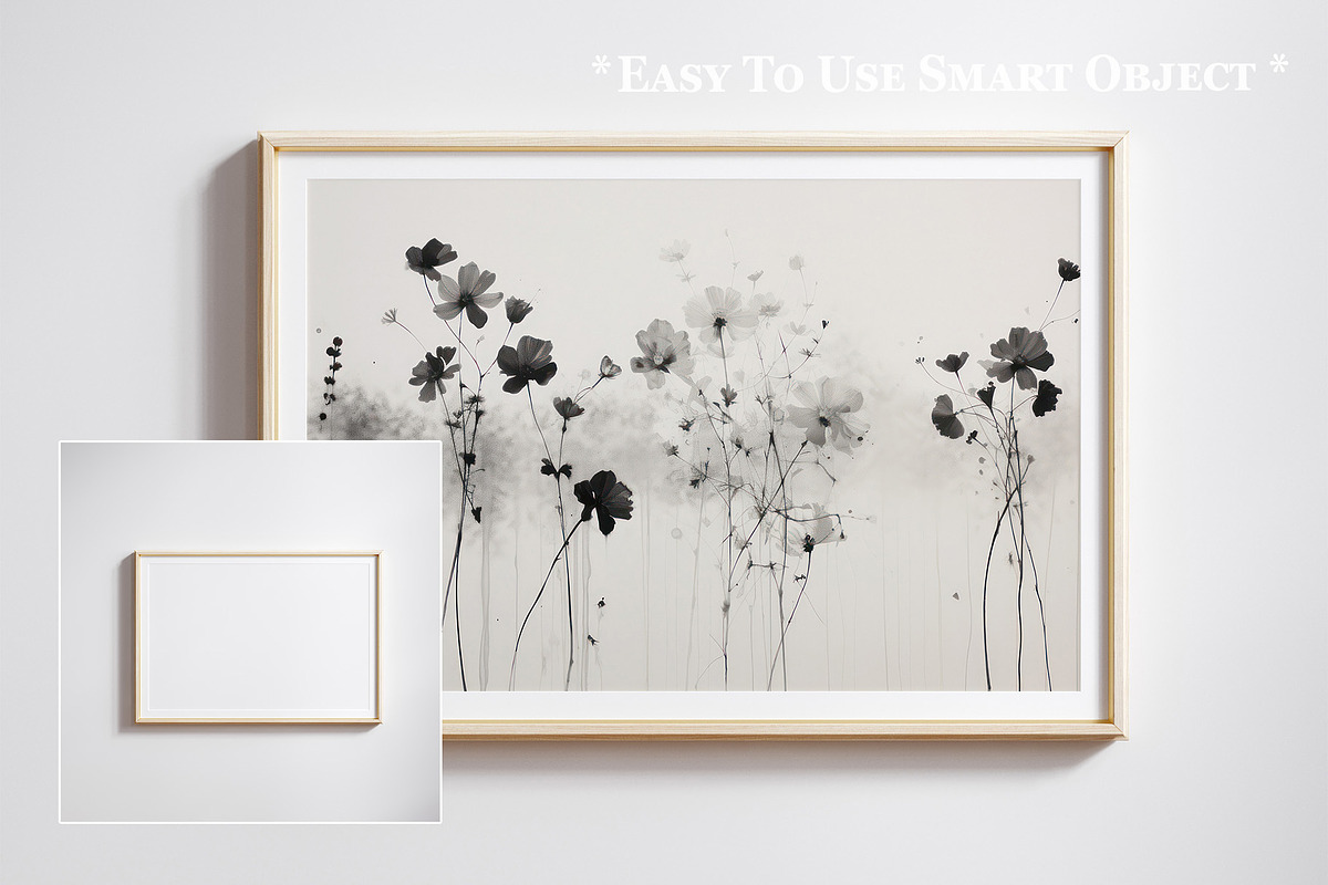 Wooden frame mockup close up, an Advertising Mockup by Artjafara (Photo 2 of 5)