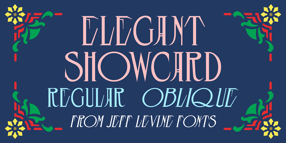 Elegant Showcard JNL, a Serif Font by Jeff Levine Fonts (Photo 1 of 5)